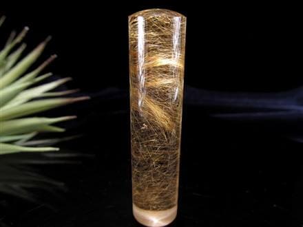 ゴールドルチルクォーツ 認印 銀行印 実印 印材