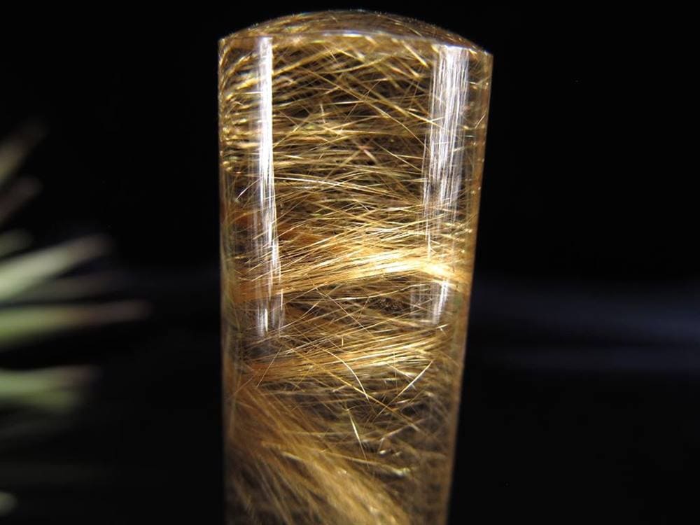 ゴールドルチルクォーツ 認印 銀行印 実印 印材