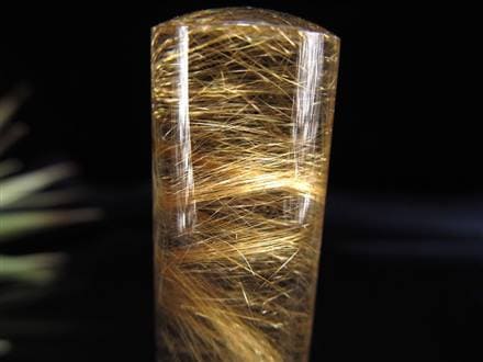 ゴールドルチルクォーツ 認印 銀行印 実印 印材