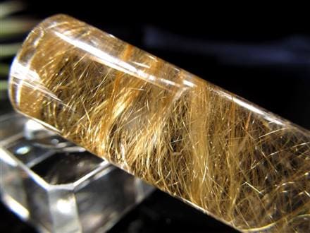 ゴールドルチルクォーツ 認印 銀行印 実印 印材