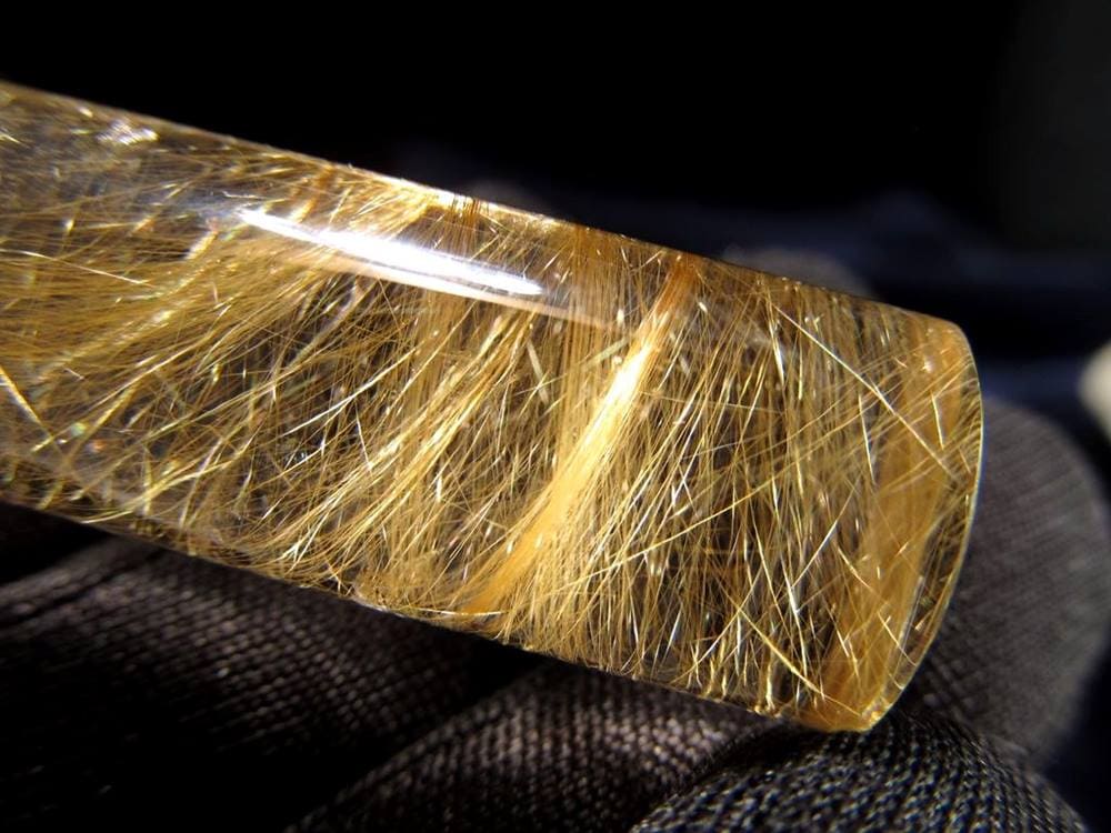 ゴールドルチルクォーツ 認印 銀行印 実印 印材