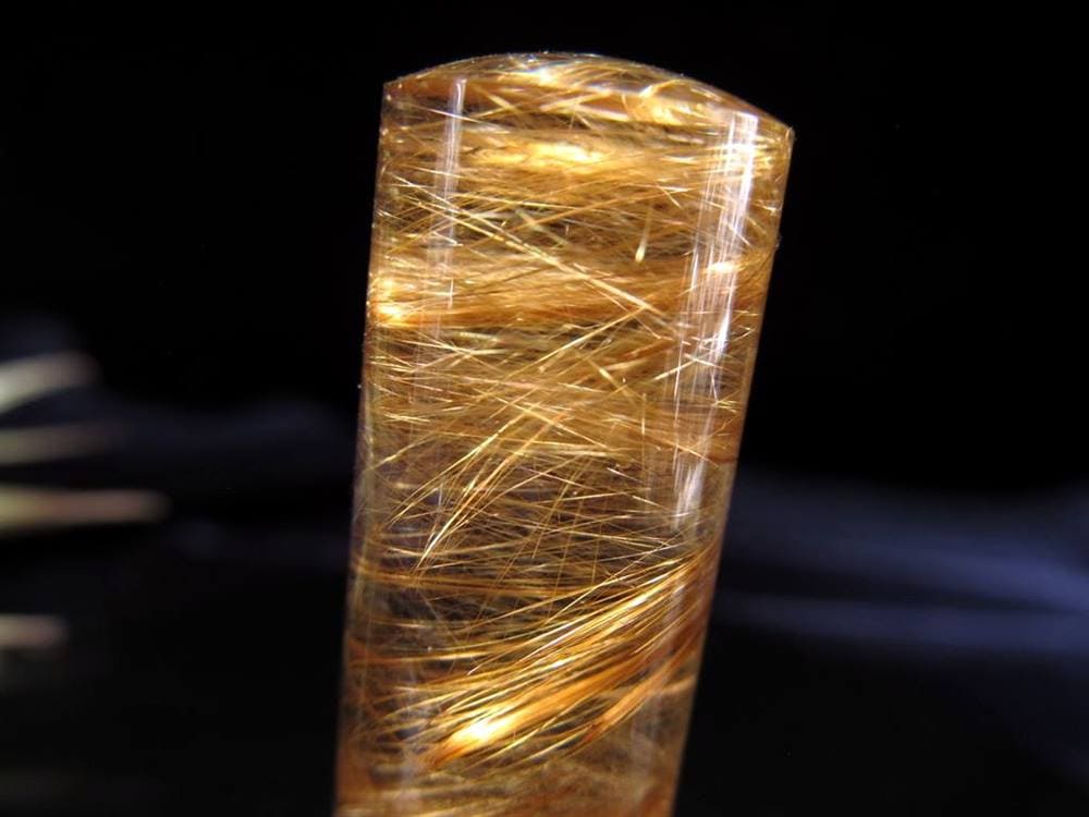 ゴールドルチルクォーツ 認印 銀行印 実印 印材