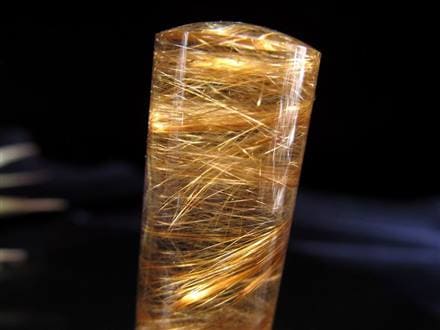 ゴールドルチルクォーツ 認印 銀行印 実印 印材