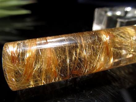 ゴールドルチルクォーツ 認印 銀行印 実印 印材