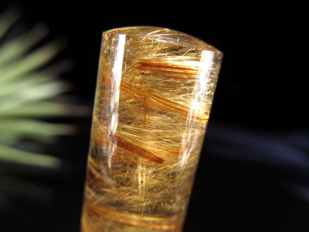 ゴールドルチルクォーツ 認印 銀行印 実印 印材