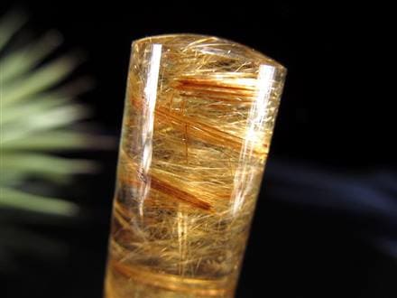 ゴールドルチルクォーツ 認印 銀行印 実印 印材