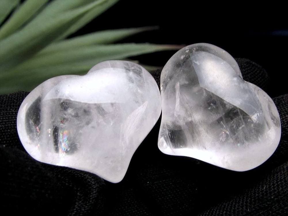 天然水晶 クリスタル ハート タンブル お守り