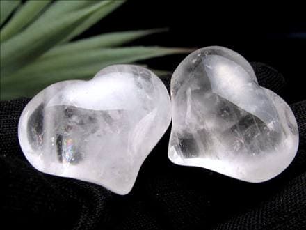 天然水晶 クリスタル ハート タンブル お守り
