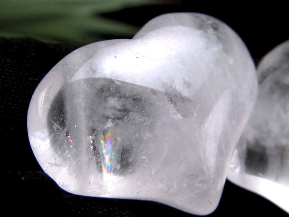 天然水晶 クリスタル ハート タンブル お守り