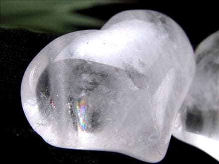 天然水晶 クリスタル ハート タンブル お守り