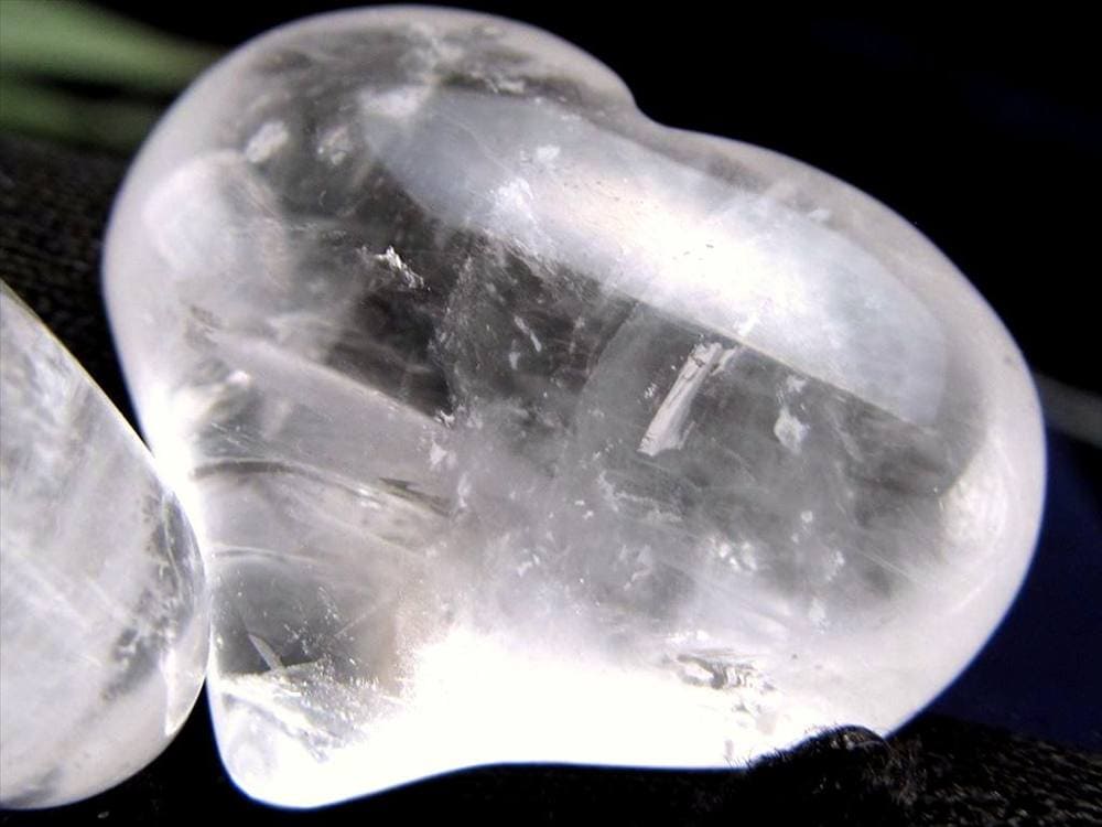 天然水晶 クリスタル ハート タンブル お守り