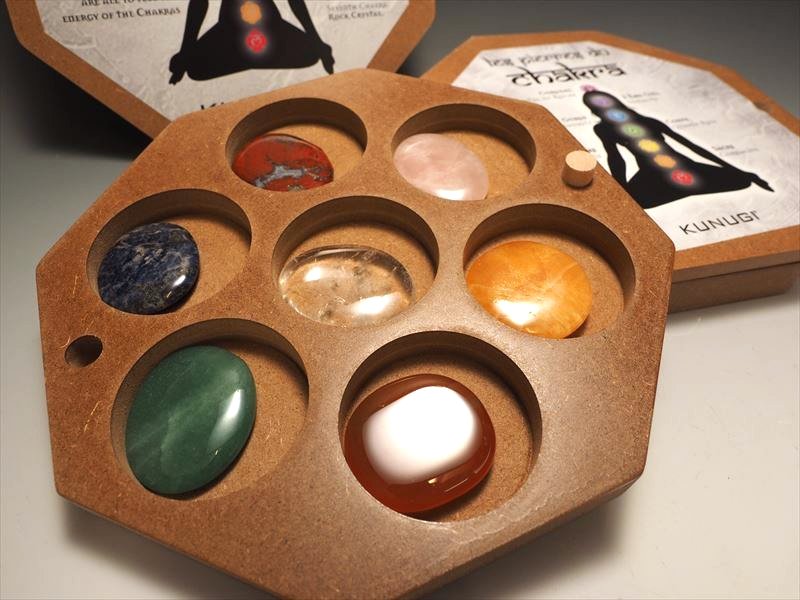 ★特選セット★豪華専用BOX付き☆【チャクラ対応７ストーンタンブルセット】❤️ ☆特選セット☆豪華専用BOX付き☆【チャクラ対応7ストーンタンブル