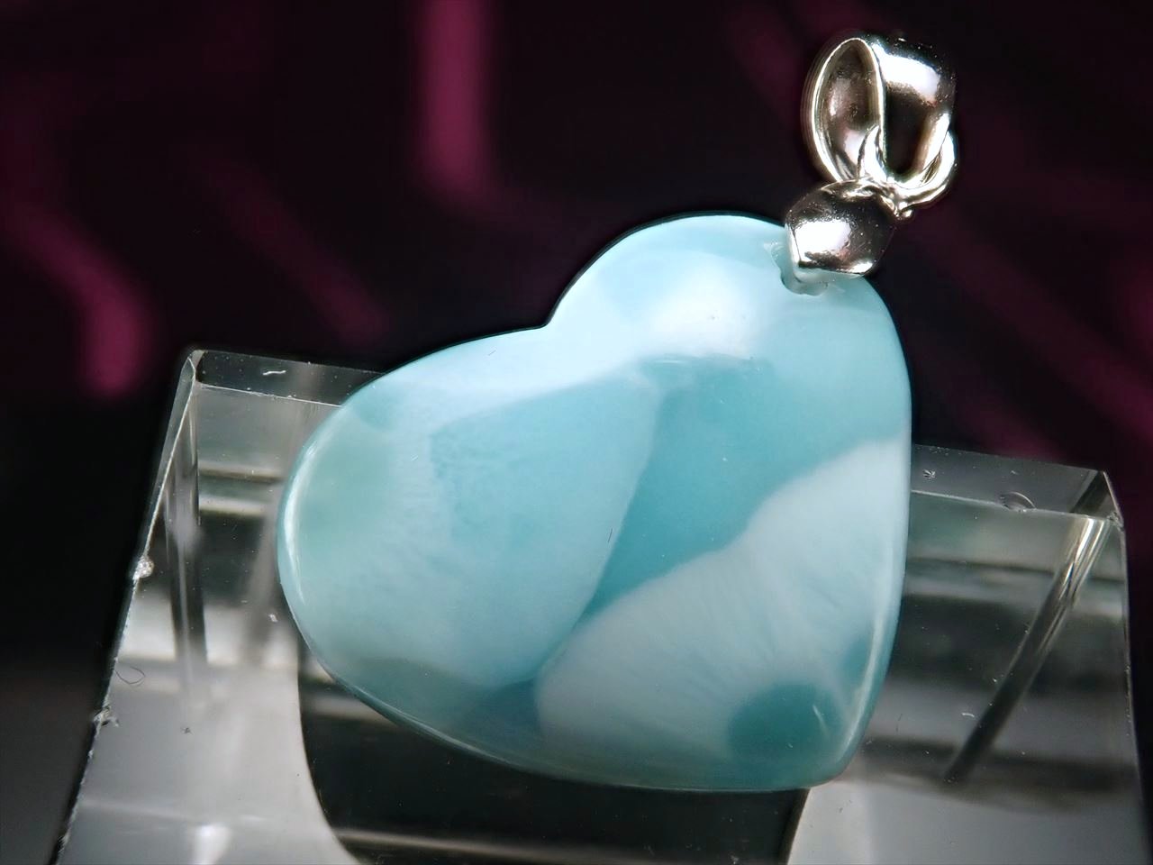 ラリマー ハートペンダントトップ ブルーペクトライト ヒーリ