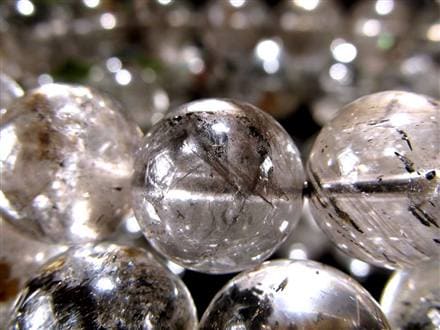 エレスチャルクォーツ 骸骨水晶 ブレスレット 水晶の最終形態 グラファイト