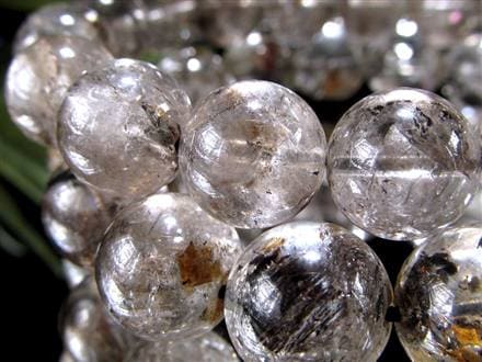 エレスチャルクォーツ 骸骨水晶 ブレスレット 水晶の最終形態 グラファイト