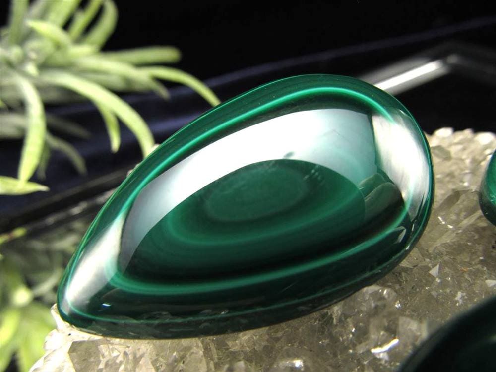 天眼 マラカイト 孔雀石 カボション タンブル