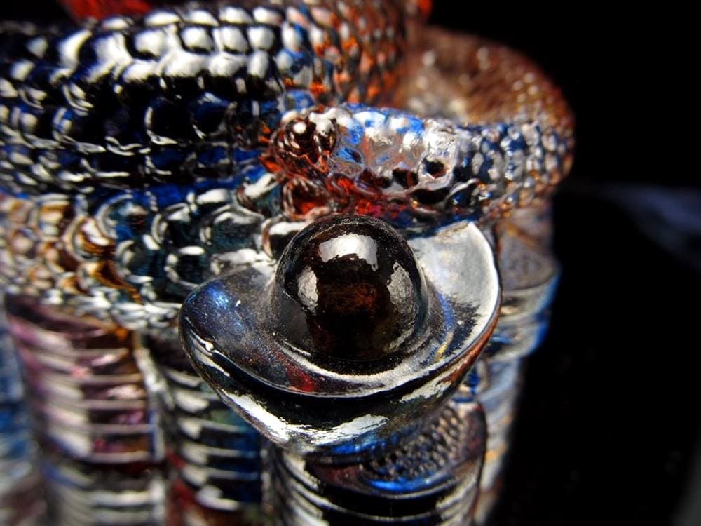 キングコブラ クリスタルガラス 蛇 コブラ 縁起物