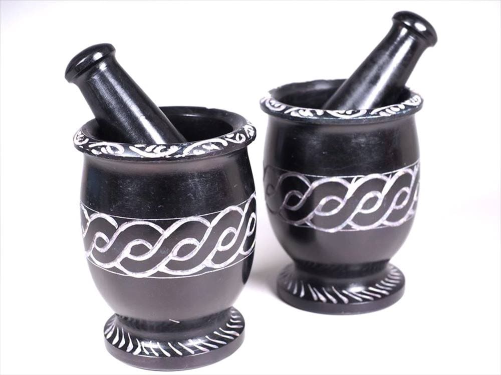 ソープストーン 乳鉢 乳棒 スパイス 調合