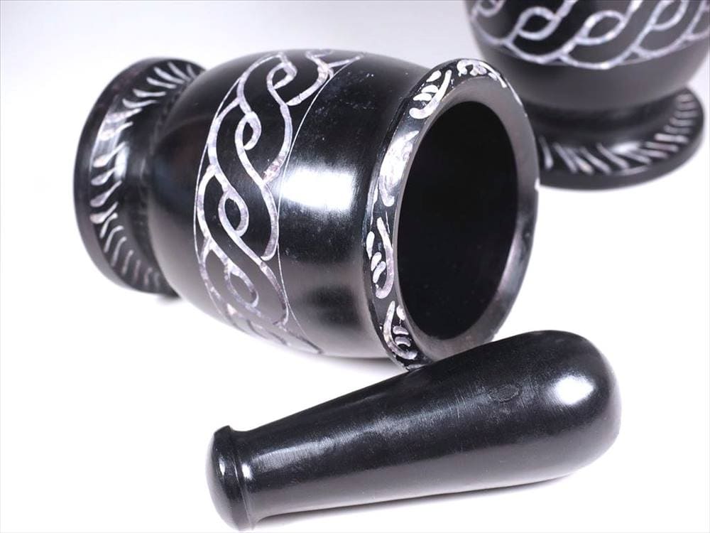 ソープストーン 乳鉢 乳棒 スパイス 調合