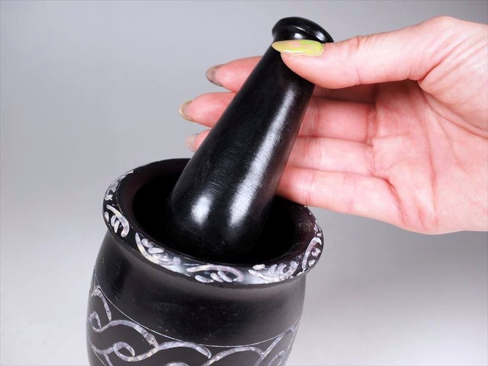 ソープストーン 乳鉢 乳棒 スパイス 調合