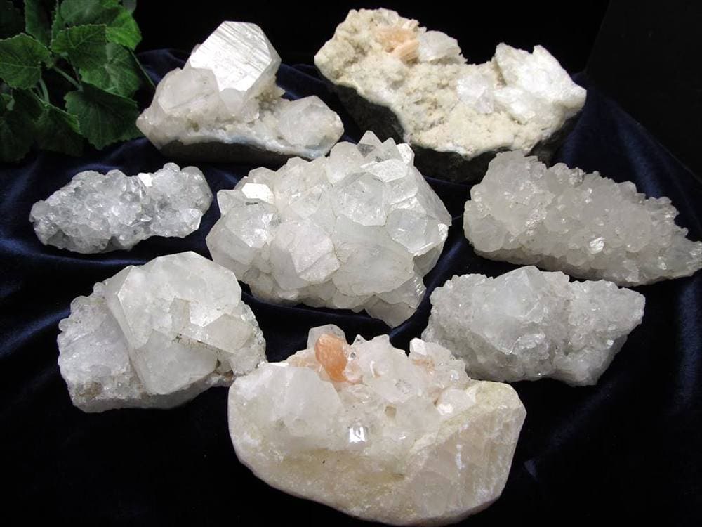 クラスターセット アポフィライト スティルバイト ヒューランダイト クラスター 詰め合わせ