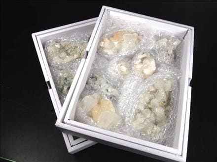 クラスターセット アポフィライト スティルバイト ヒューランダイト クラスター 詰め合わせ