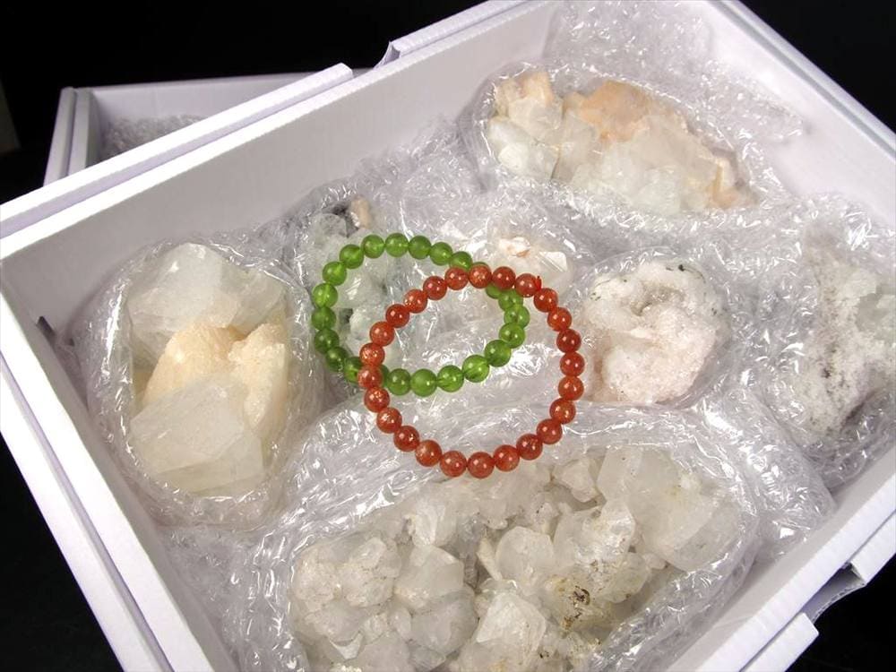 クラスターセット アポフィライト スティルバイト ヒューランダイト クラスター 詰め合わせ