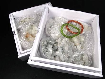 クラスターセット アポフィライト スティルバイト ヒューランダイト クラスター 詰め合わせ