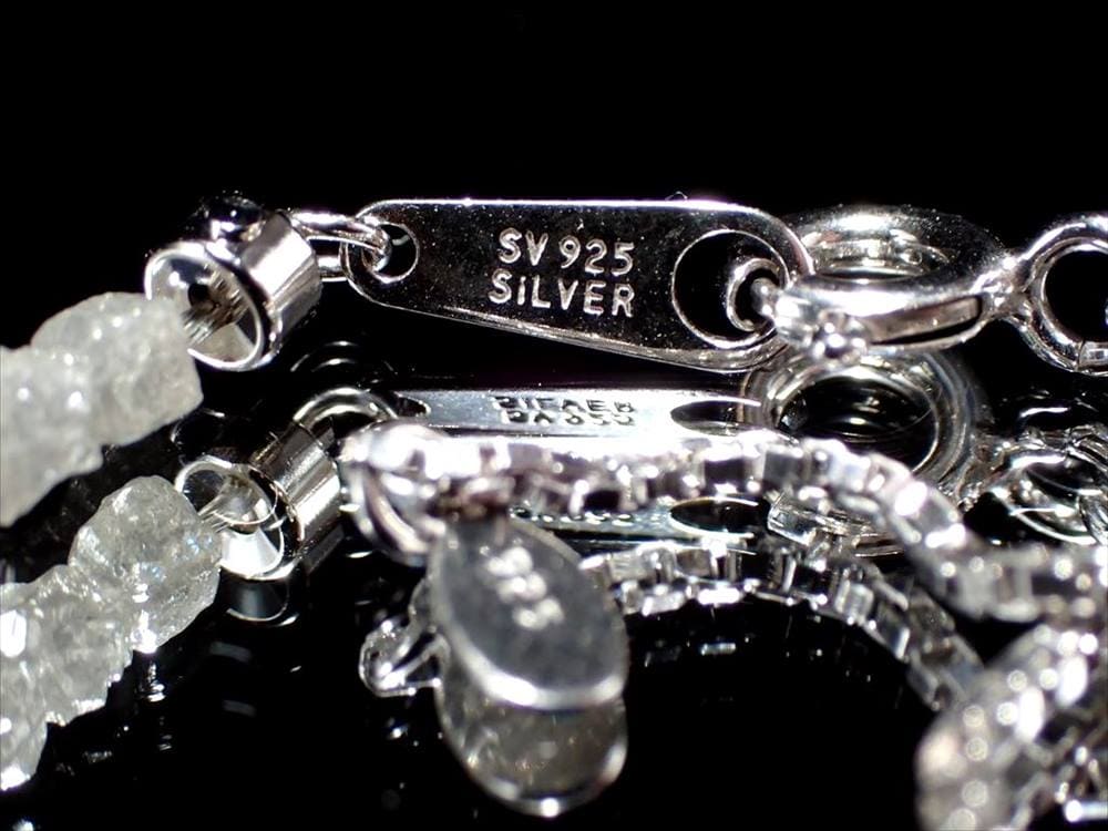 ダイヤモンド 金剛石 キューブカットブレスレット Silver925 天然ダイヤモンド