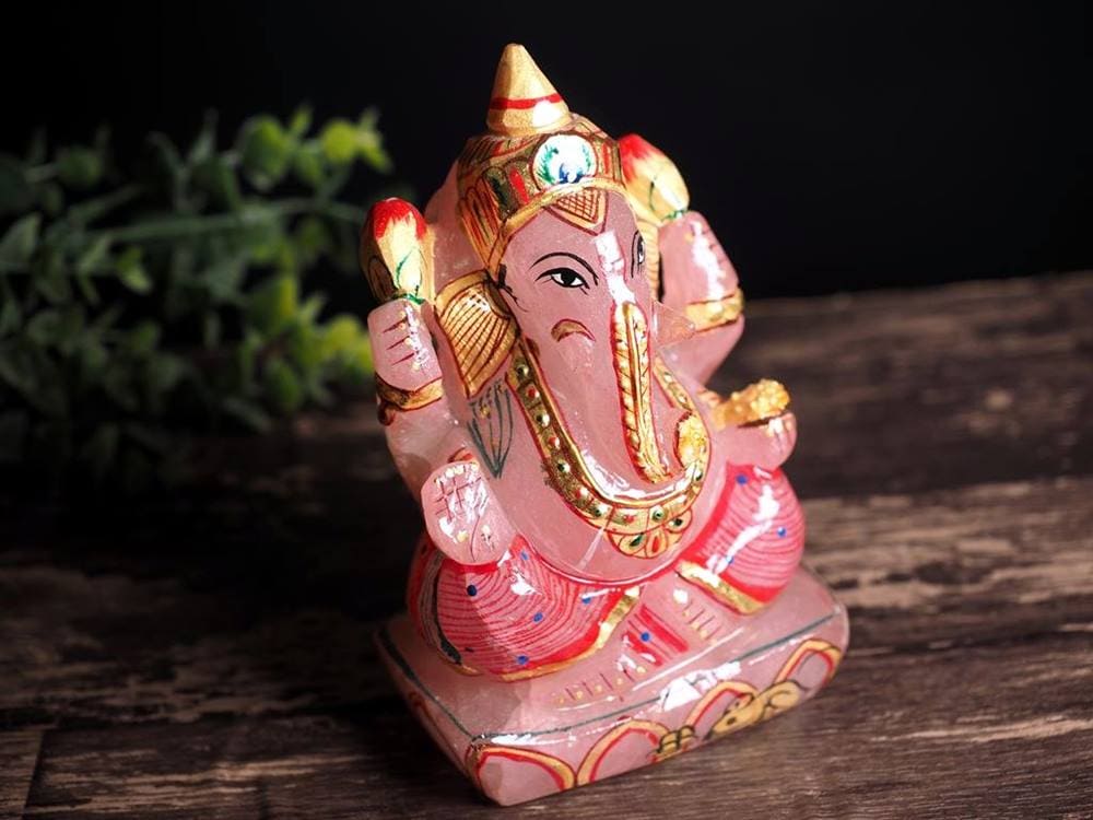 ローズクォーツガネーシャ ガネーシャ ローズガネーシャ 天然石ガネーシャ 夢を叶える象