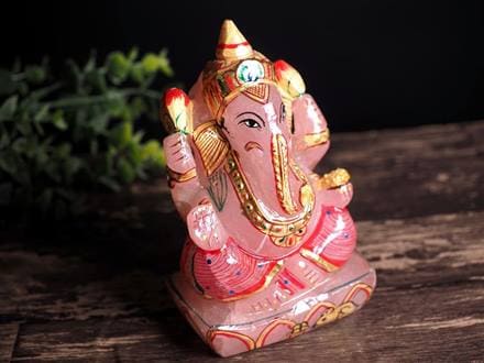 ローズクォーツガネーシャ ガネーシャ ローズガネーシャ 天然石ガネーシャ 夢を叶える象