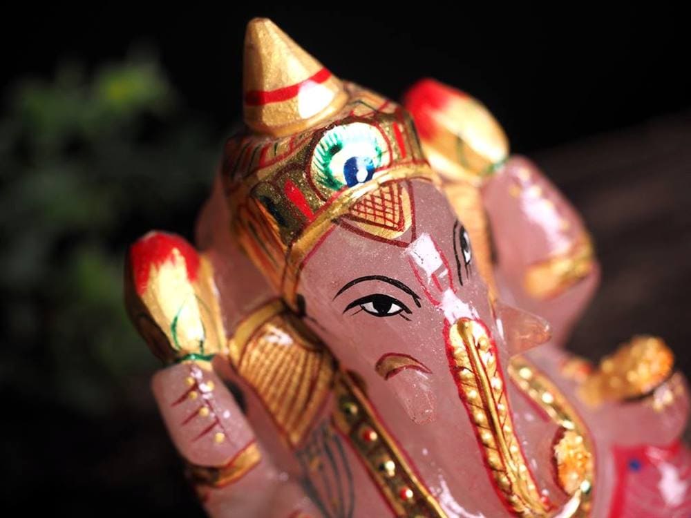 ローズクォーツガネーシャ ガネーシャ ローズガネーシャ 天然石ガネーシャ 夢を叶える象