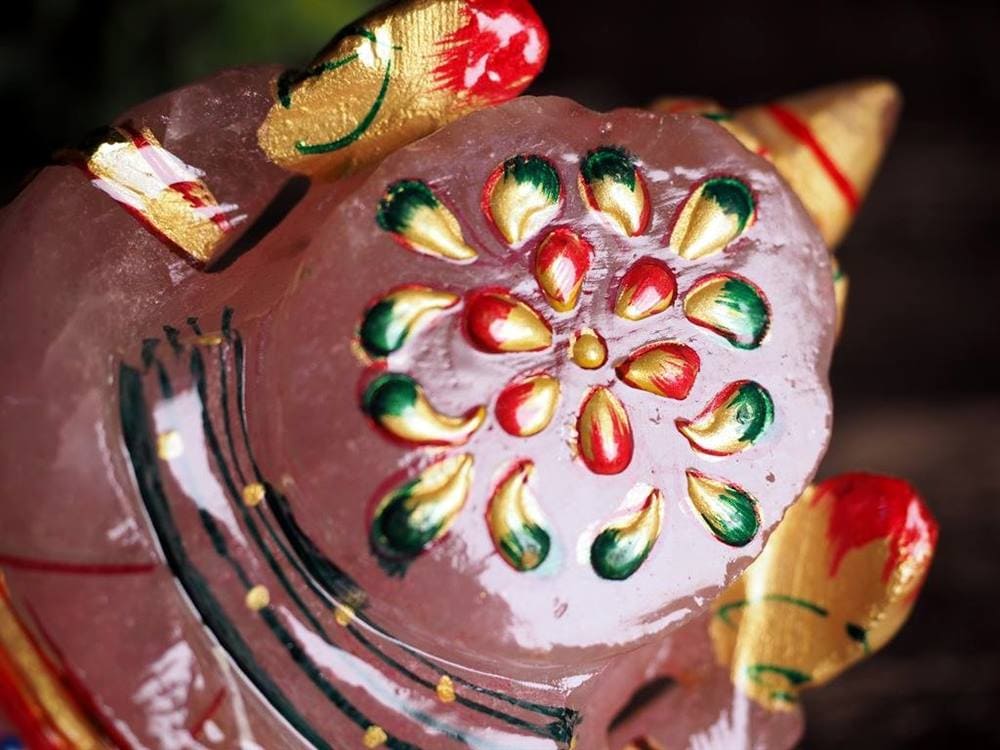 ローズクォーツガネーシャ ガネーシャ ローズガネーシャ 天然石ガネーシャ 夢を叶える象