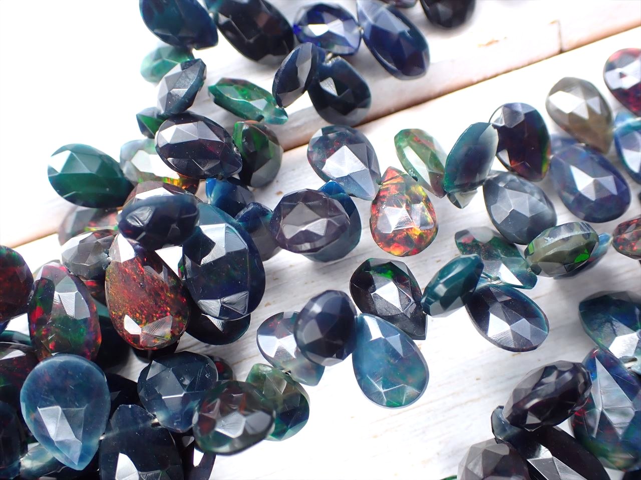 ◇一連◇宝石質ネックレス&ブレスパーツ◇極上遊色◇天然石アクセサリ