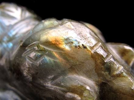 ラブラドライト ガネーシャ 彫り 置物