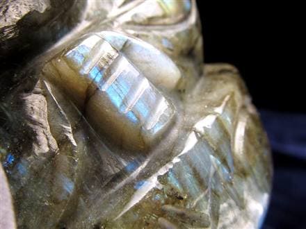 ラブラドライト ガネーシャ 彫り 置物