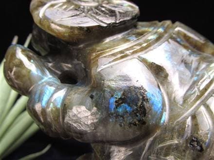 ラブラドライト ガネーシャ 彫り 置物