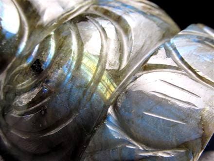 ラブラドライト ガネーシャ 彫り 置物