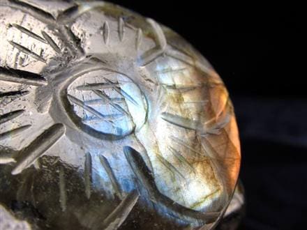 ラブラドライト ガネーシャ 彫り 置物