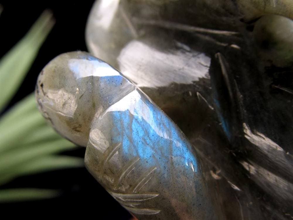 ラブラドライト ガネーシャ 彫り 置物