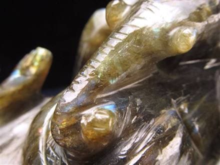 ラブラドライト ガネーシャ 彫り 置物