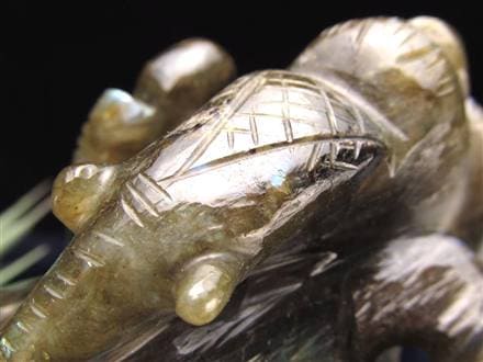 ラブラドライト ガネーシャ 彫り 置物