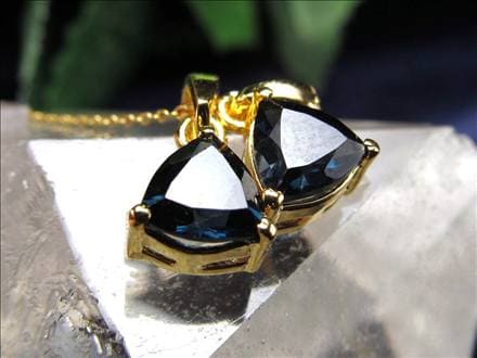 ロンドンブルー トパーズ ペンダントトップ カット インディゴブルー 11月の誕生石