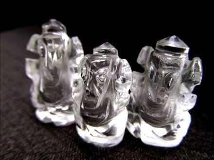 ガネーシャ 夢を叶える象 彫刻 すいしょう 天然石ガネーシャ