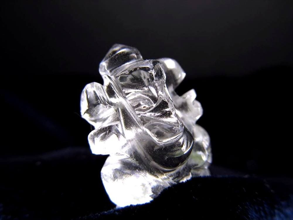 ガネーシャ 夢を叶える象 彫刻 すいしょう 天然石ガネーシャ