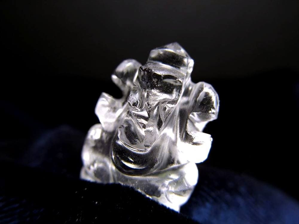 ガネーシャ 夢を叶える象 彫刻 すいしょう 天然石ガネーシャ