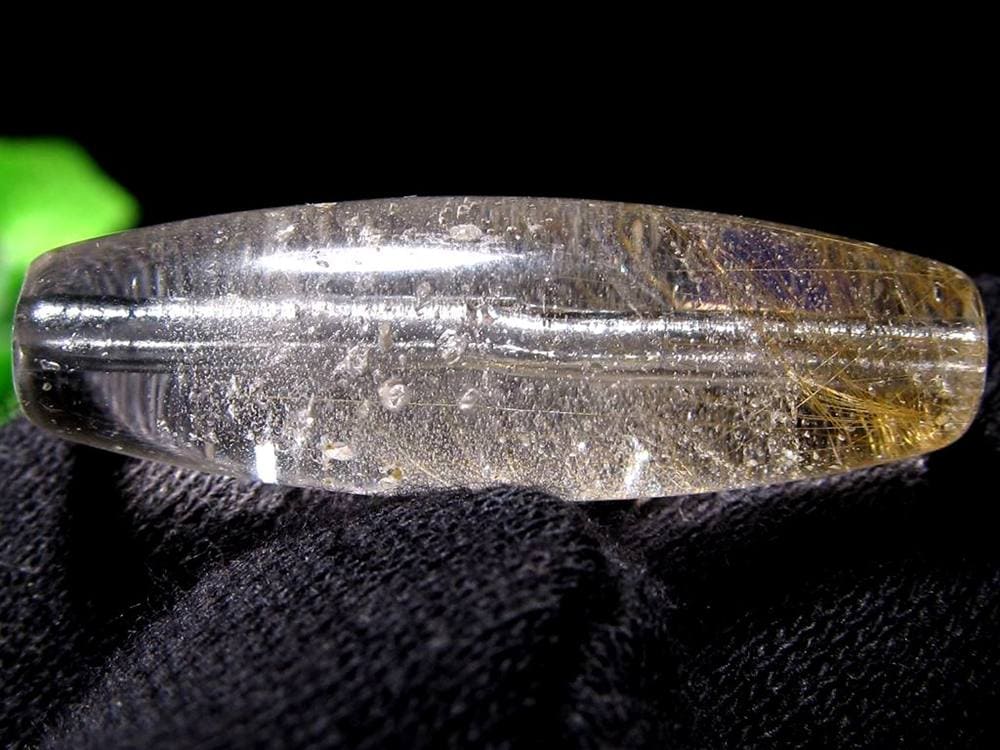 マニハール クォーツ 天珠型 ビーズ石 ヒマラヤ山脈 水晶 御守り