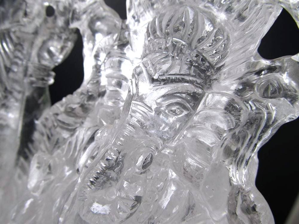 ガネーシャ 夢を叶える象 マニカラン水晶 ヒマラヤ水晶 天然石ガネーシャ