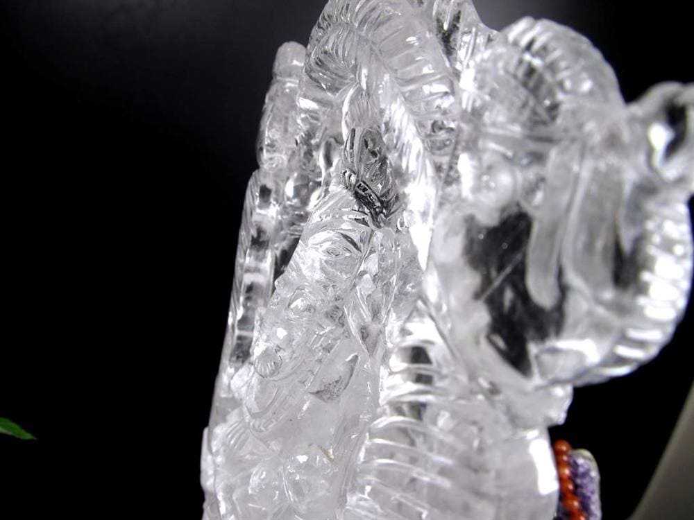 ガネーシャ 夢を叶える象 マニカラン水晶 ヒマラヤ水晶 天然石ガネーシャ