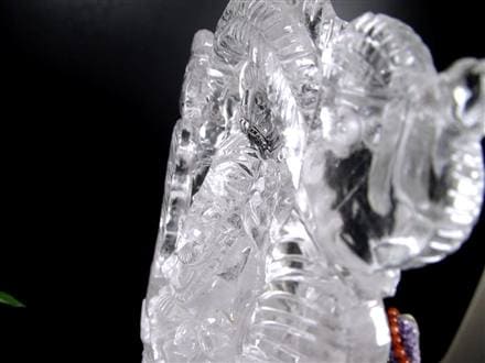 ガネーシャ 夢を叶える象 マニカラン水晶 ヒマラヤ水晶 天然石ガネーシャ